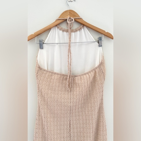 See You Monday Women's Large Halter Dress Y2K Boho Coastal Cowgirl Festival Maxi - Picture 8 of 10